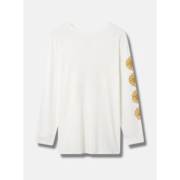 NWT Torrid Peace Super Soft Slub Crew Neck Raglan Tee Shirt Top Size: 0X (12) - Picture 3 of 6